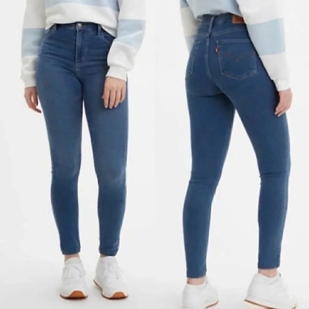 NWT Levis 720 Medium Blue Wash High Rise Skinny Jeans Size 27